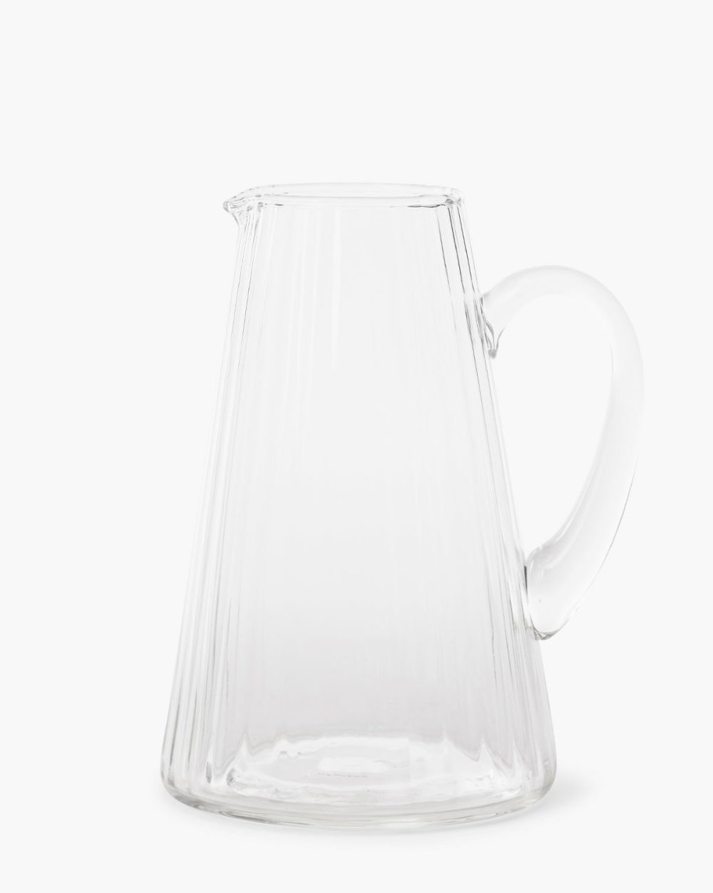 Adonis Ribbed Glass Pitcher Kitchen