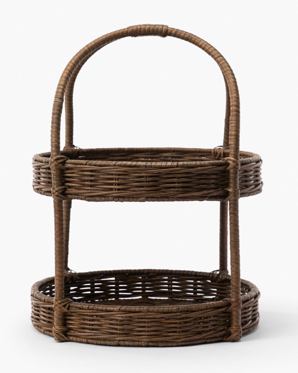 Aneesa Two-Tiered Wicker Tray Home Decor