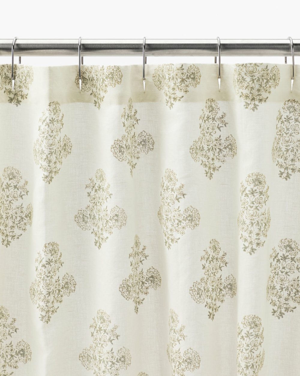 Block Print Shower Curtain Bath