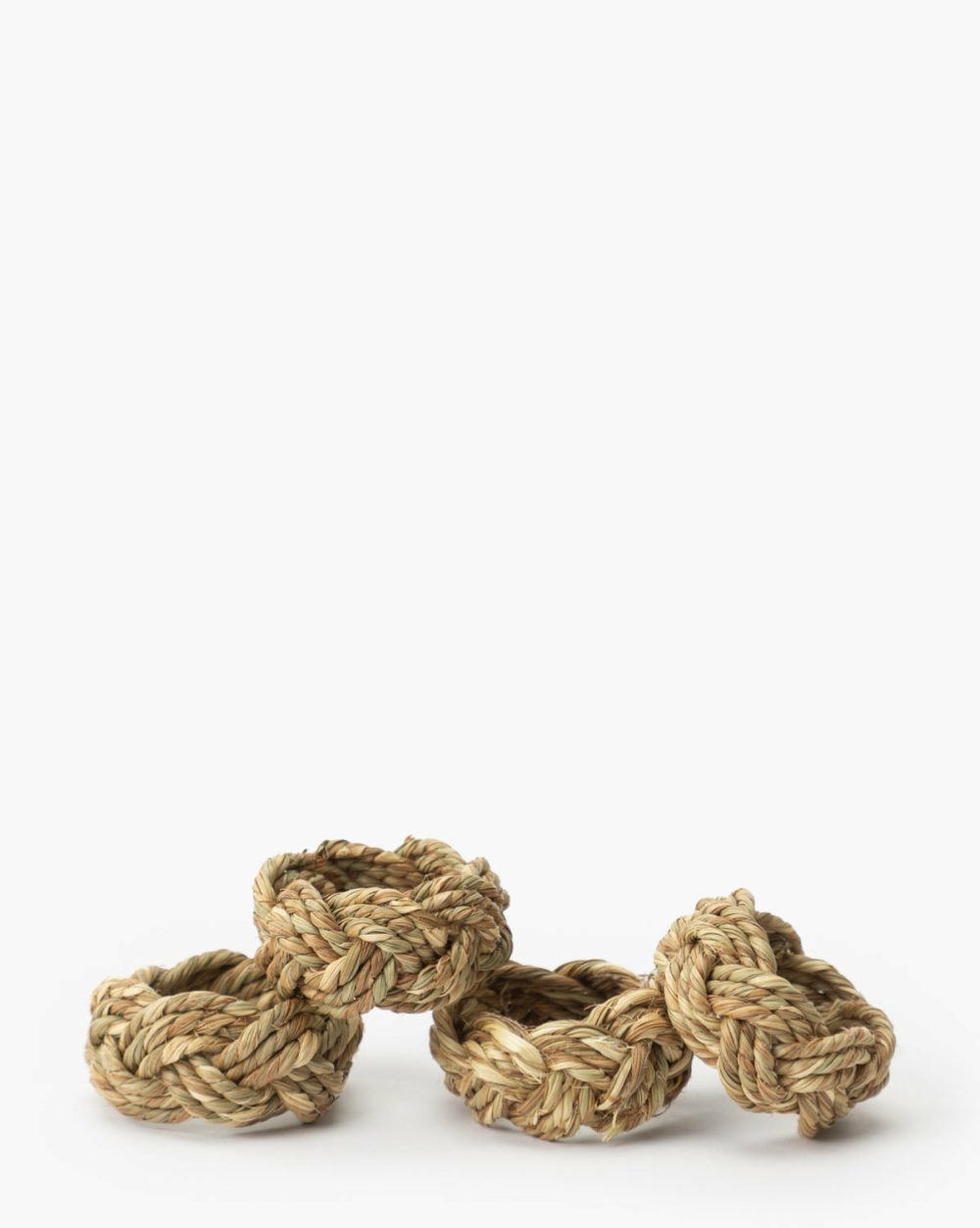 Braided Seagrass Napkin Rings (Set Of 4) Outdoor