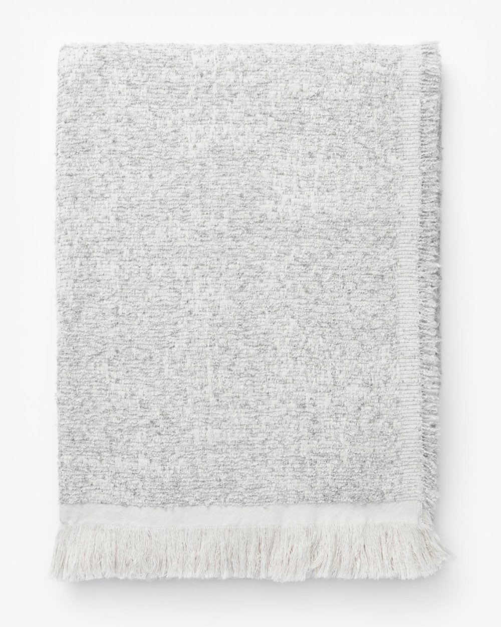 Esma Gray Fringed Throw Bed & Bath