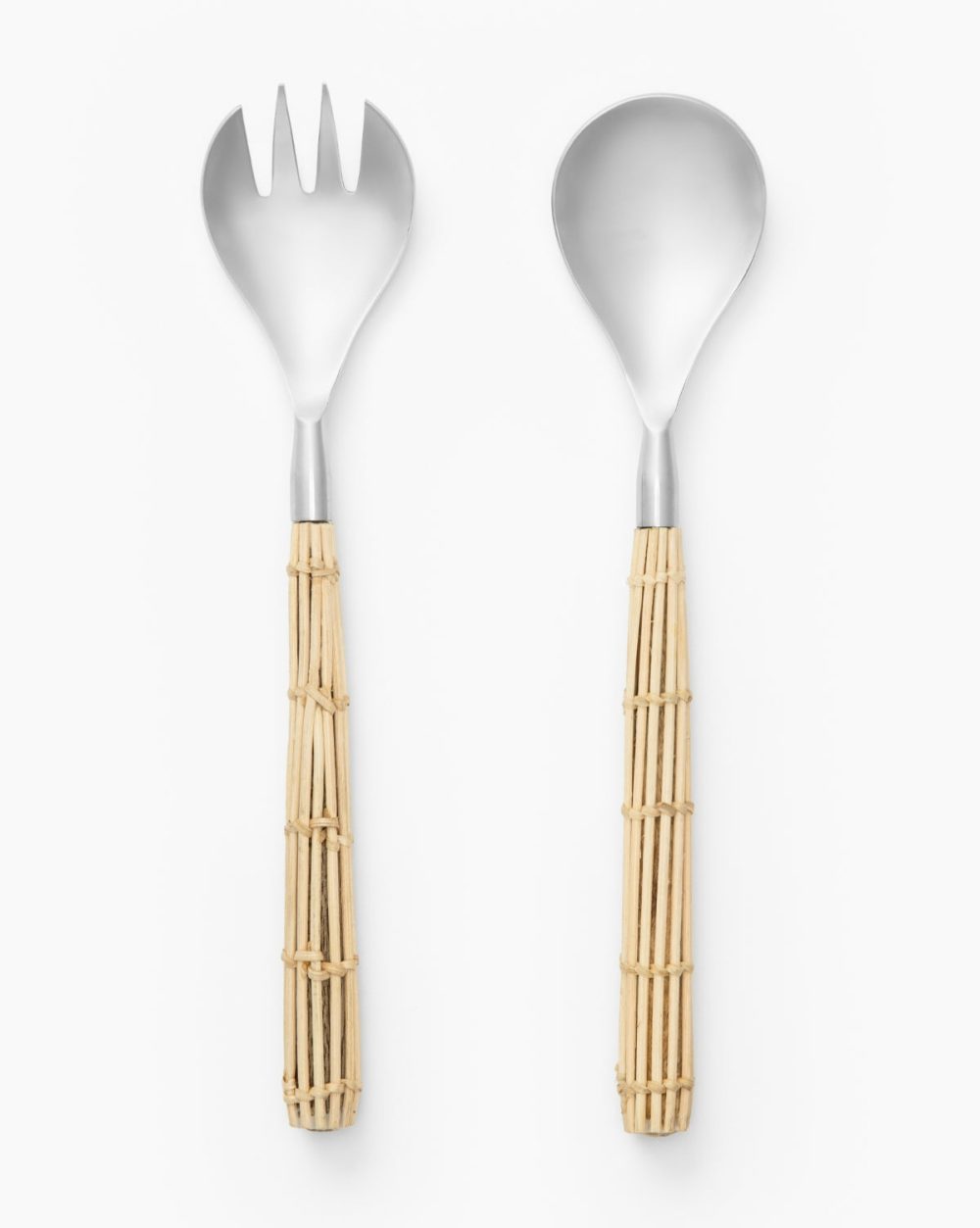 Rattan Salad Servers Flatware & Serving Utensils