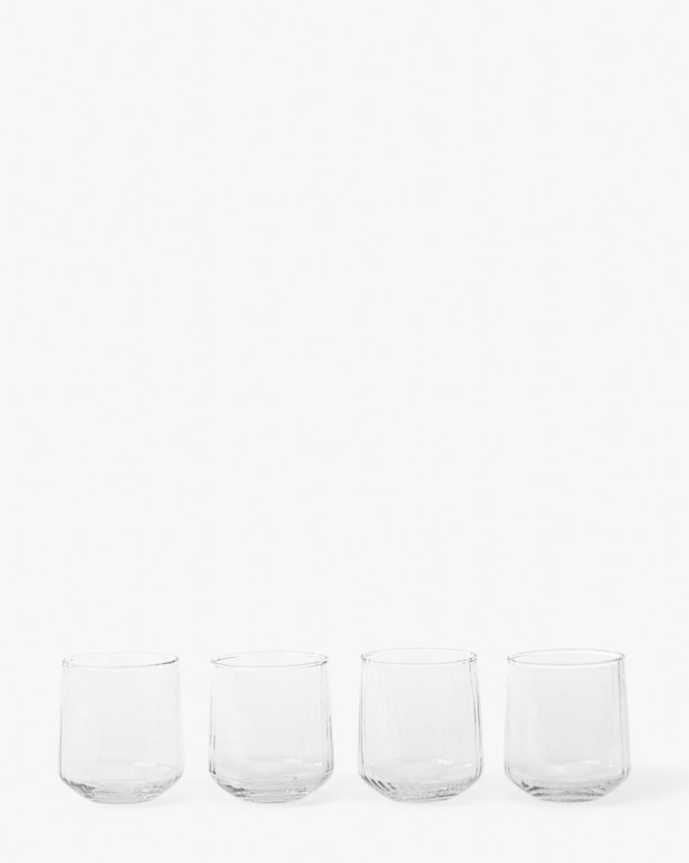 Ribbed Short Drinking Glasses (Set Of 4) Drinkware & Glassware