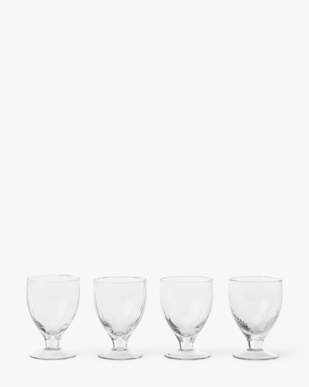 Ribbed Wine Glasses (Set Of 4) Drinkware & Glassware