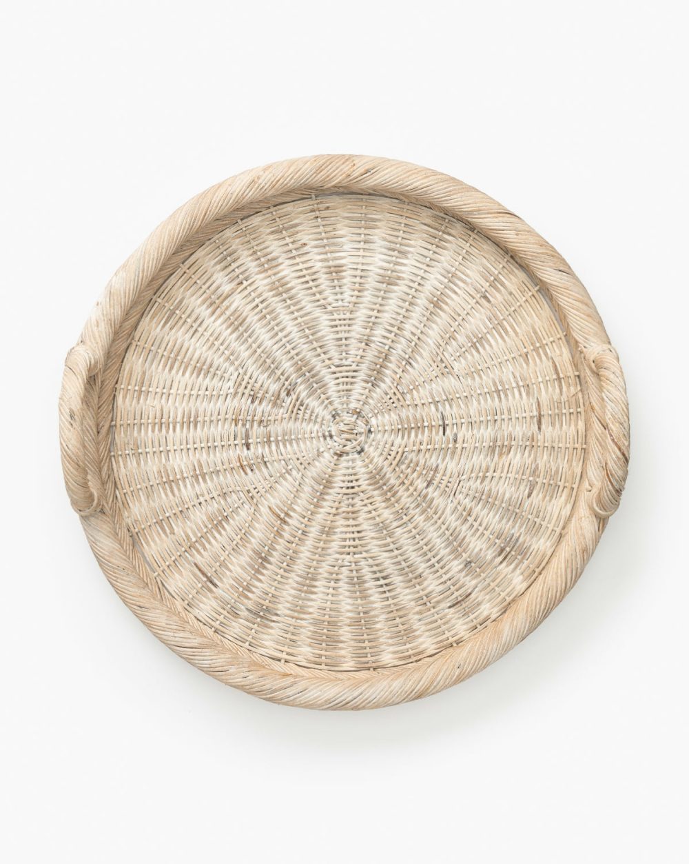 Round Wicker Tray Home Decor