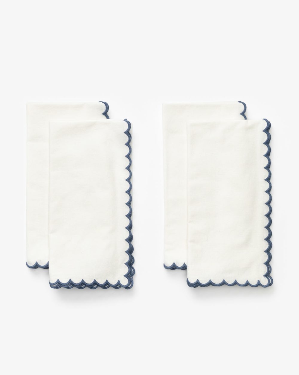 Scallop Border Napkins (Set Of 4) Kitchen