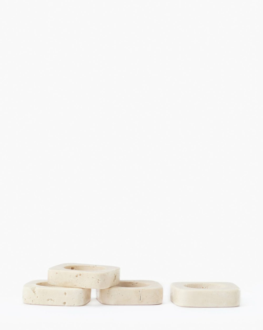 Travertine Napkin Rings (Set Of 4) Kitchen