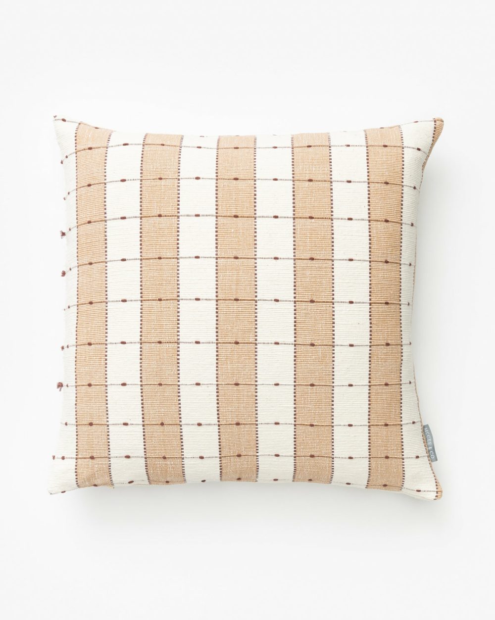 Vintage Tan Check Pillow Cover No. 3 Bed & Bath